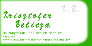 krisztofer belicza business card